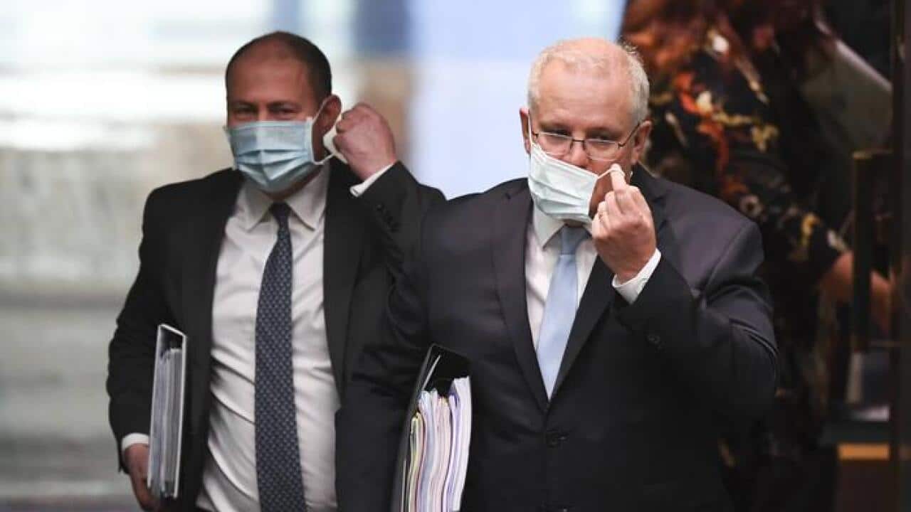 Treasurer Josh Frydenberg and Prime Minister Scott Morrison will deliver the budget on Tuesday.