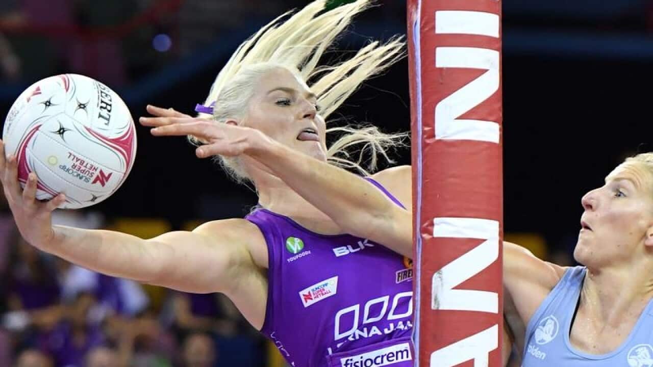 Gretel Tippett (left) of the Firebirds