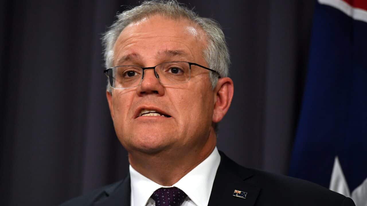 Prime Minister Scott Morrison at a press conference at Parliament House in Canberra, Thursday, June 3, 2021. (AAP Image/Mick Tsikas) NO ARCHIVING