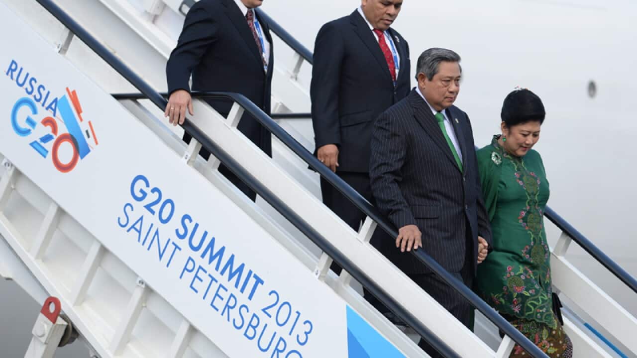 Indonesia's president arrives in Russia