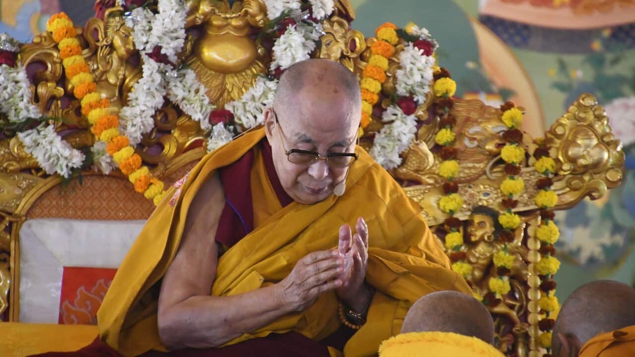 Tibetan spiritual leader Dalai Lama in India