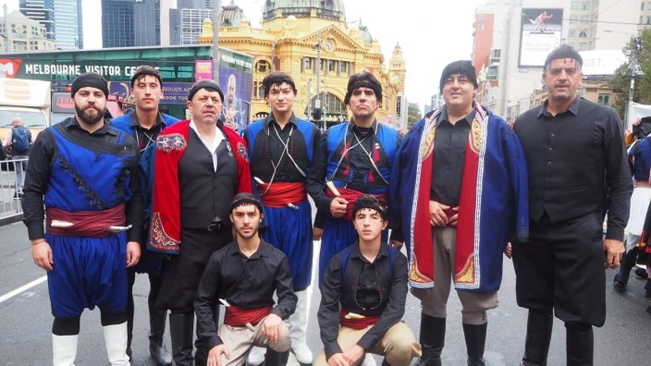 Cretans of Melbourne during ANZAC Day March.