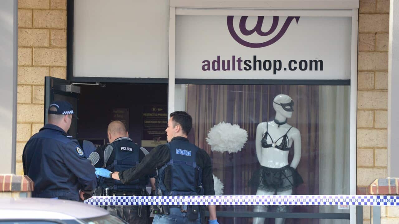 Sex shop held up