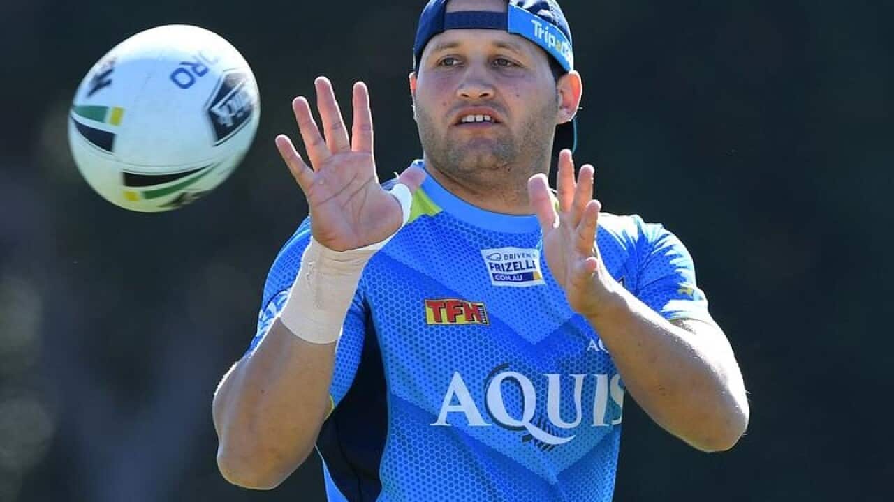 Tyrone Roberts during the Gold Coast Titans training