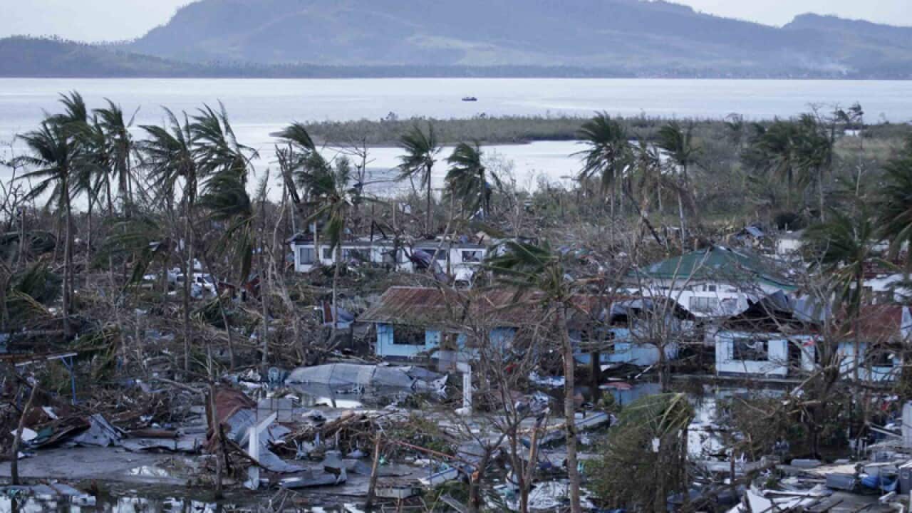 Devastation in the Philippines following a typhoon