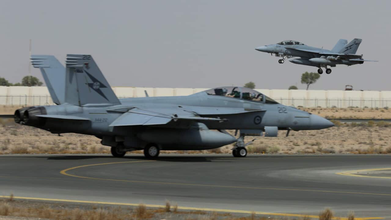 Royal Australian Air Force F/A18F Super Hornet aircraft
