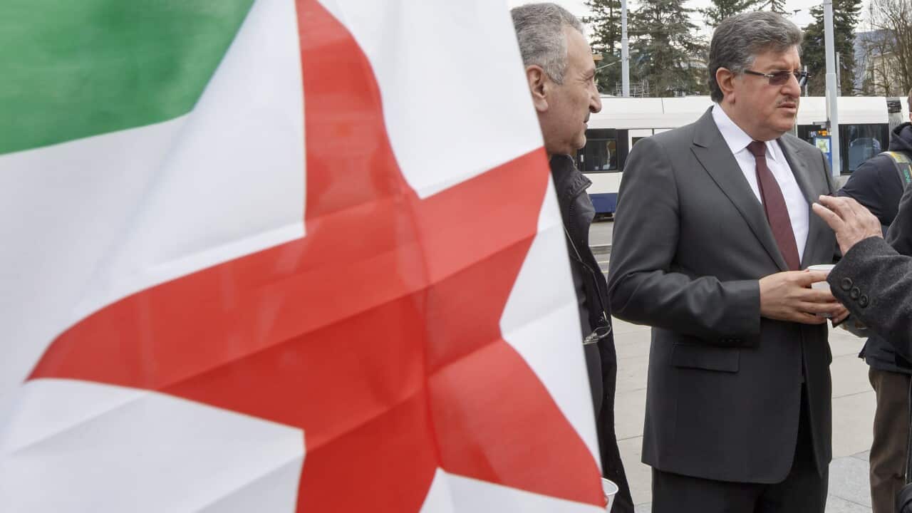 Syria's High Negotiations Committee spokesman Salem al-Mislet.