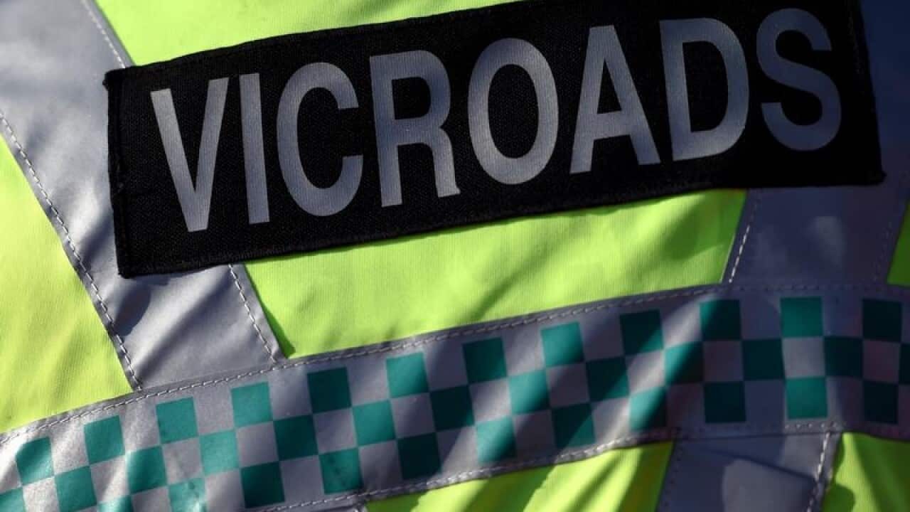 Vicroads logon on hi-vis vest