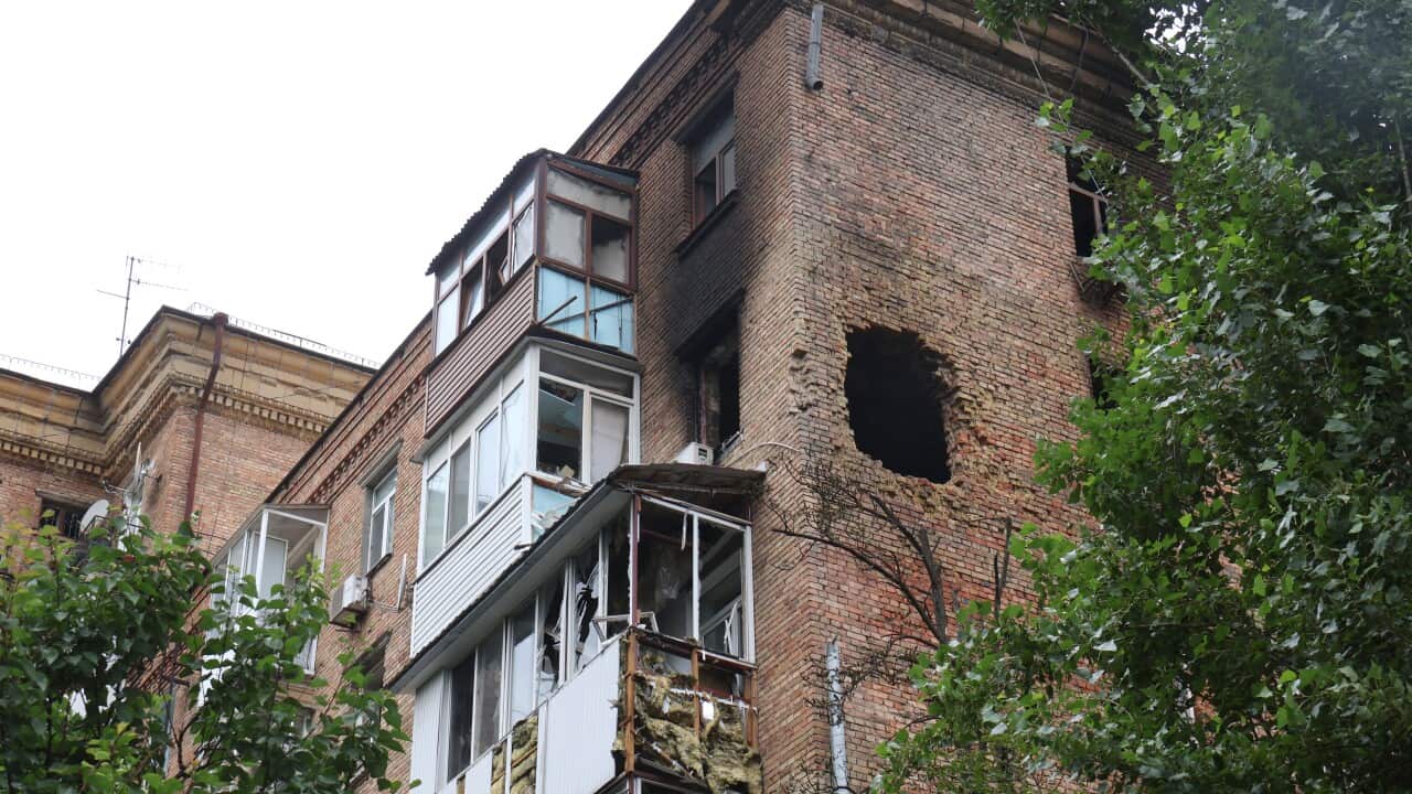 Apartment block in Kyiv’s Solomianskyi district damaged by Russian nighttime attack