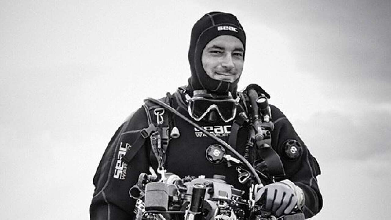Gaetano Gargiulo in a diving suit