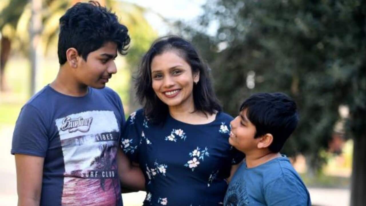 Arpana Patel with her kids.