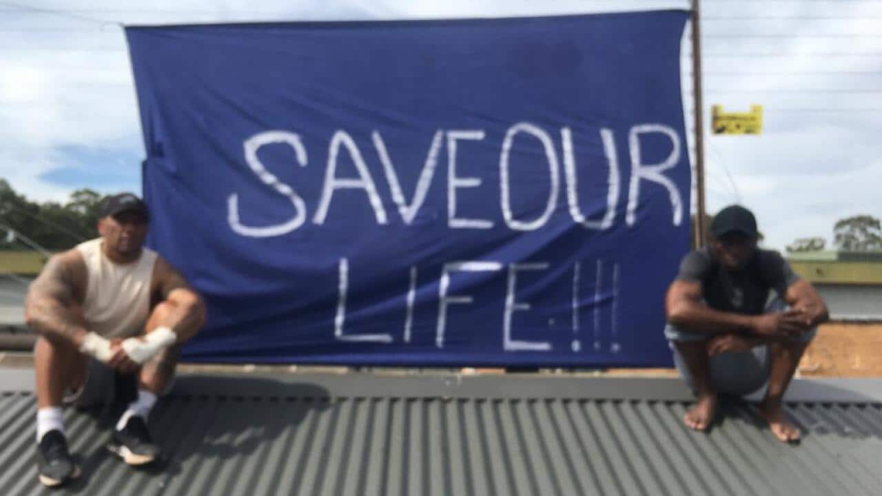 Men Villawood detention centre