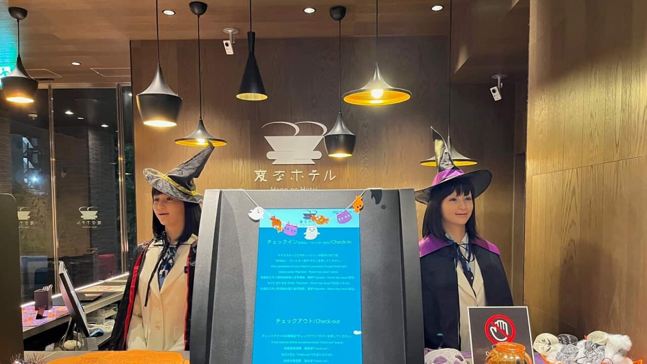 These robot receptionists at a Tokyo hotel dressed in costume for Halloween (SBS-Allan Lee).jpg