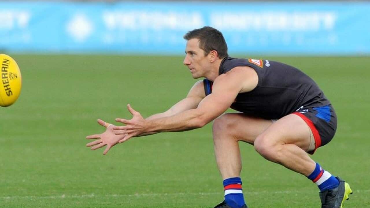 Dale Morris of the Western Bulldogs during training.