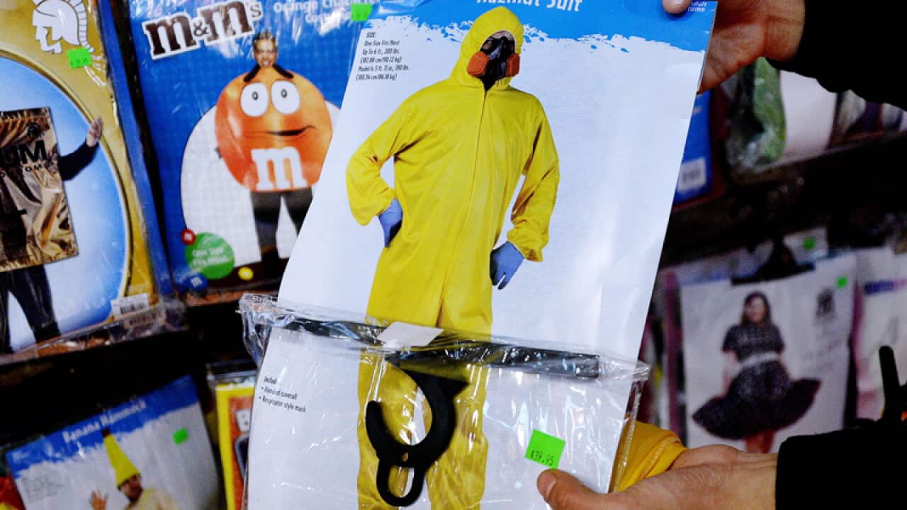 An Ebola Halloween costume.