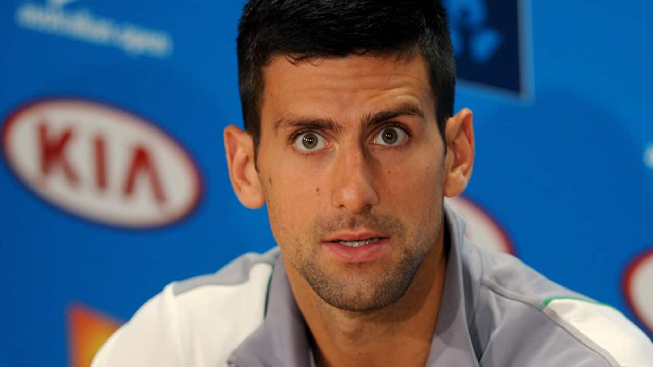 Novak Djokovic of Serbia