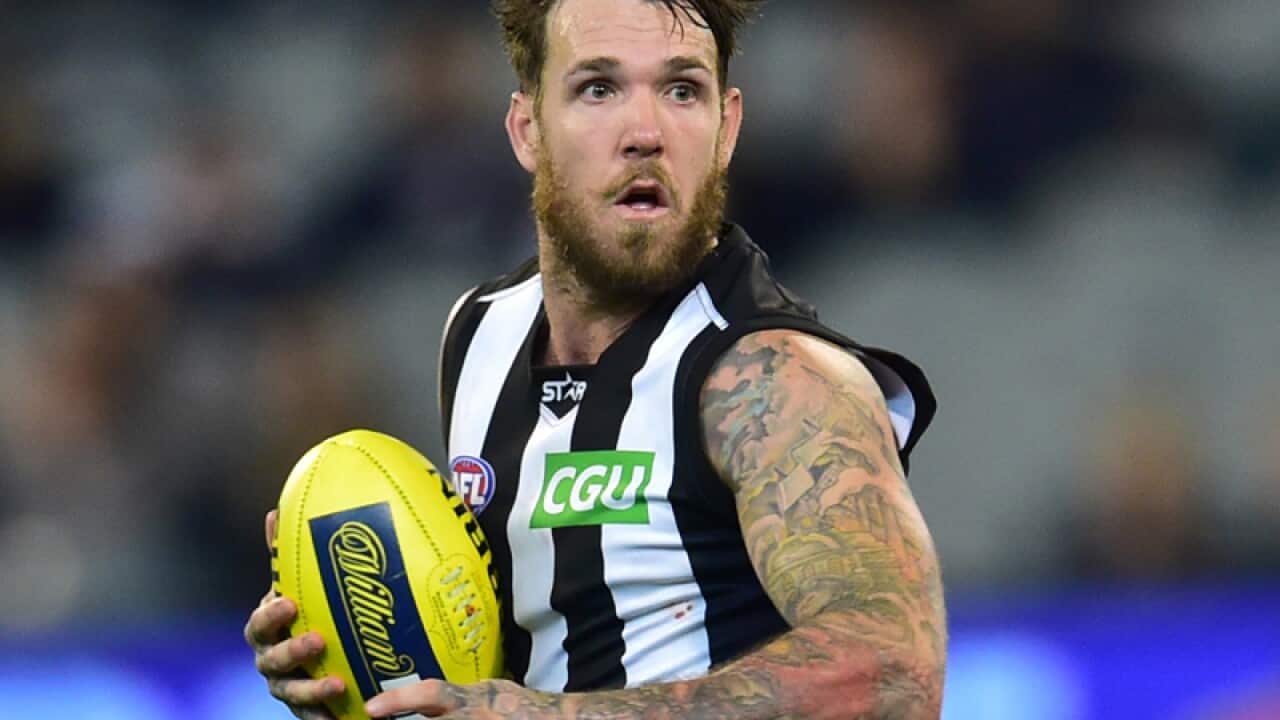 Collingwood midfielder Dane Swan