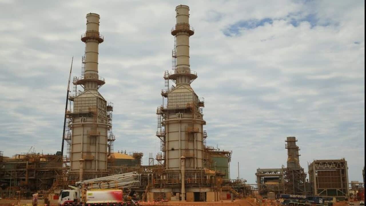 A file image of the Chevron LNG project under construction in WA