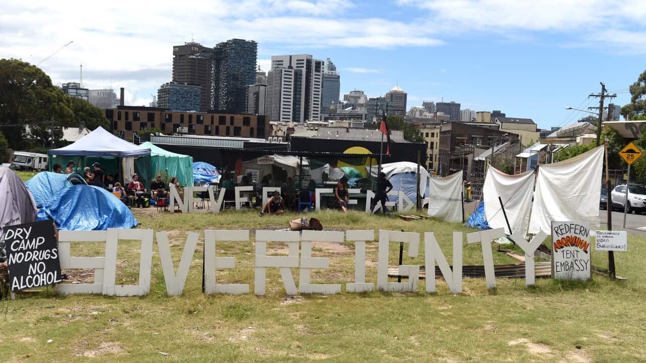 The Redfern Aboriginal tent embassy