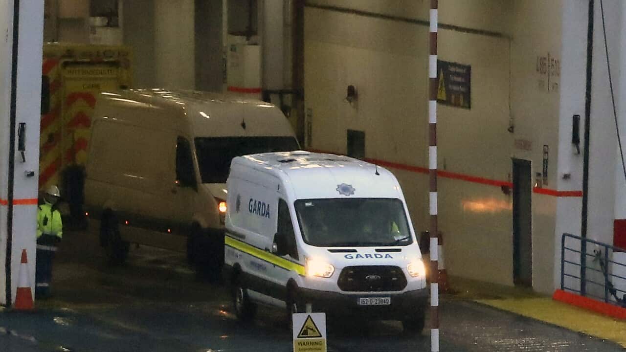 Sixteen people were discovered in a sealed trailer on the ship sailing from France.