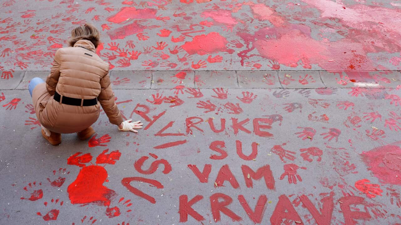 One month anniversary of the Novi Sad train station accident