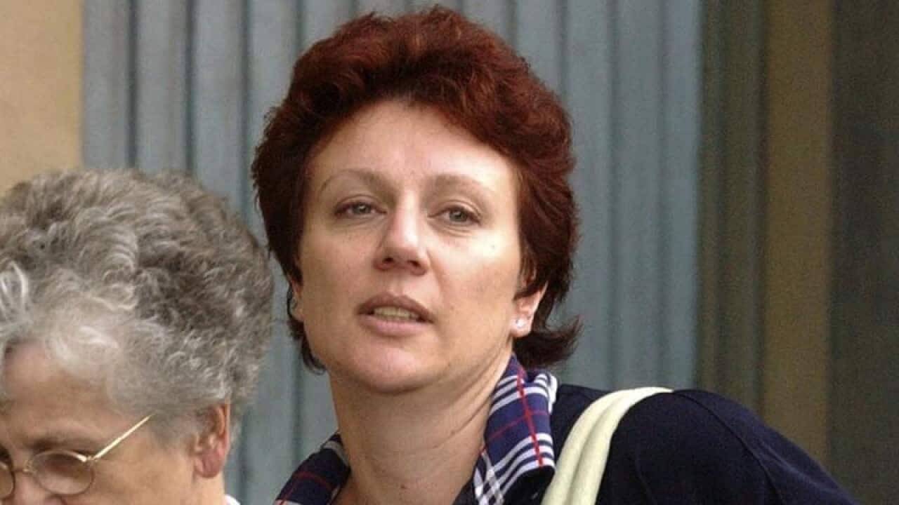 Kathleen Folbigg outside court in 2003 (file image)