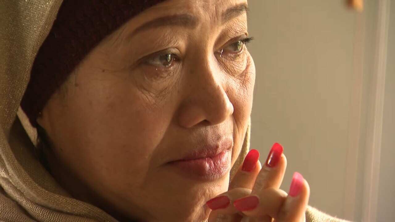 Ningsih Millane prays for her family and friends living in Palu, who have been affected by the Indonesia earthquake and tsunami.