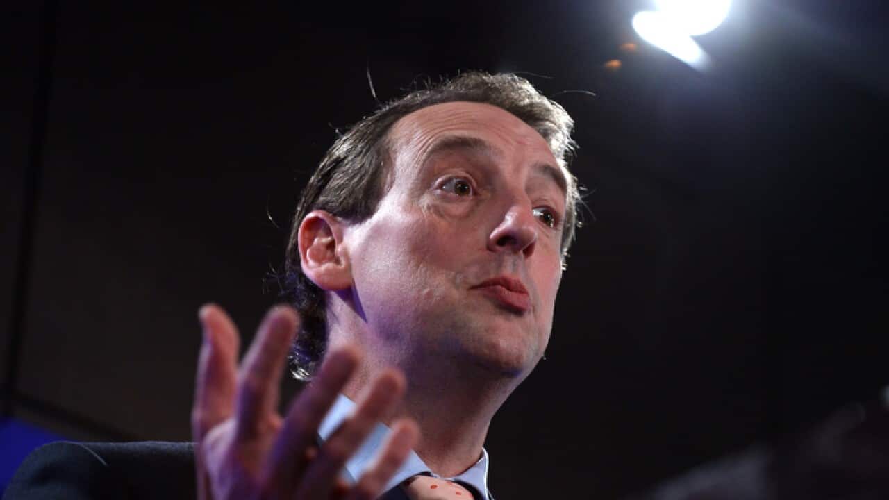 CEO of the Grattan Institute John Daley speaking at the National Press Club in Canberra, Wednesday, Oct. 9, 2013. Mr Daley spoke on "Is there still a Budget Emergency". (AAP Image/Alan Porritt) NO ARCHIVING