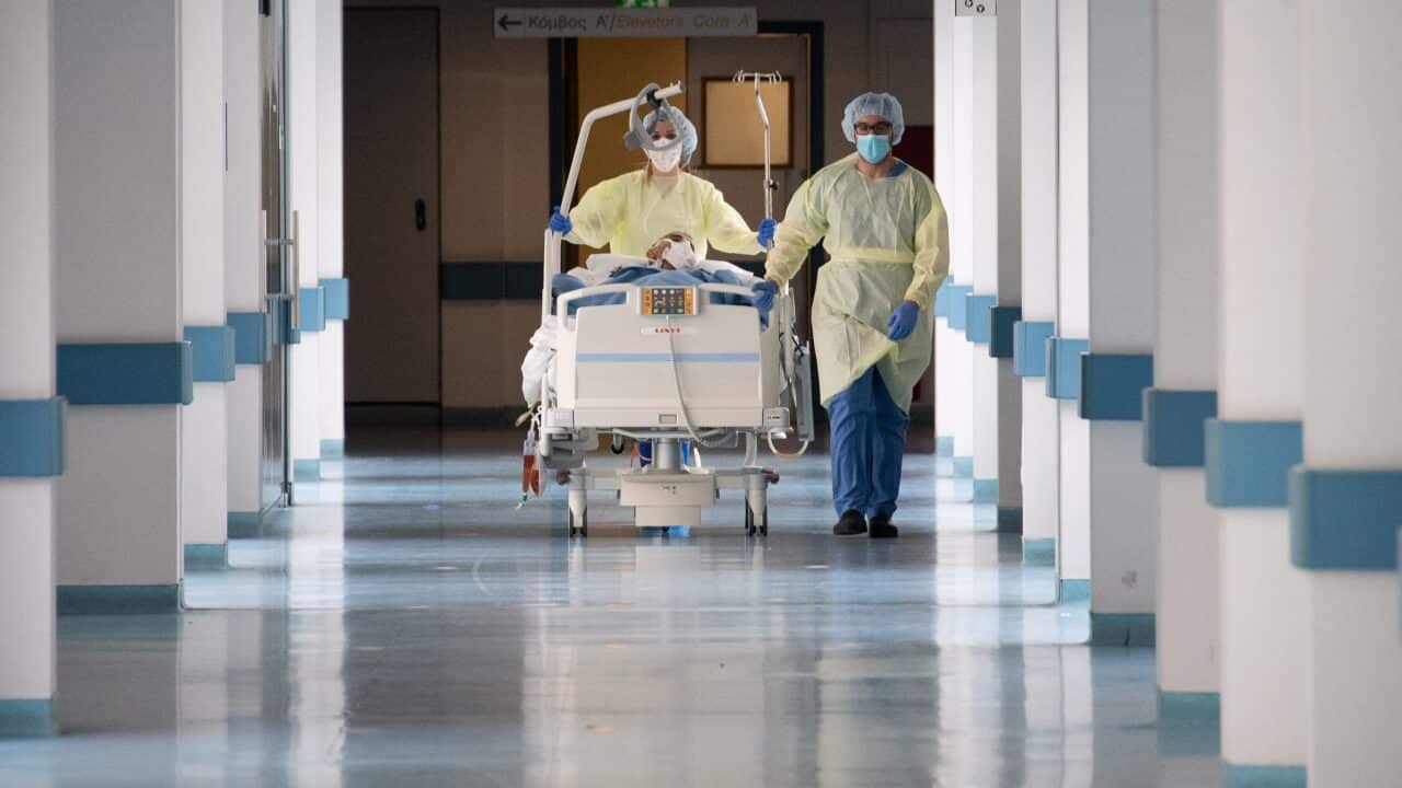 Ιατρικό και νοσηλευτικό προσωπικό στον αγώνα κατά του κορωνοϊού Γενικό Νοσοκομείο Λευκωσίας, Λευκωσία, Κύπρος