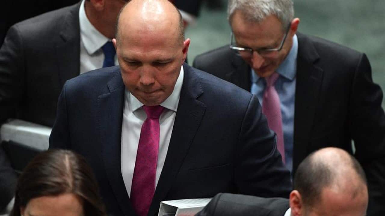 Peter Dutton leaves the House of Representatives.