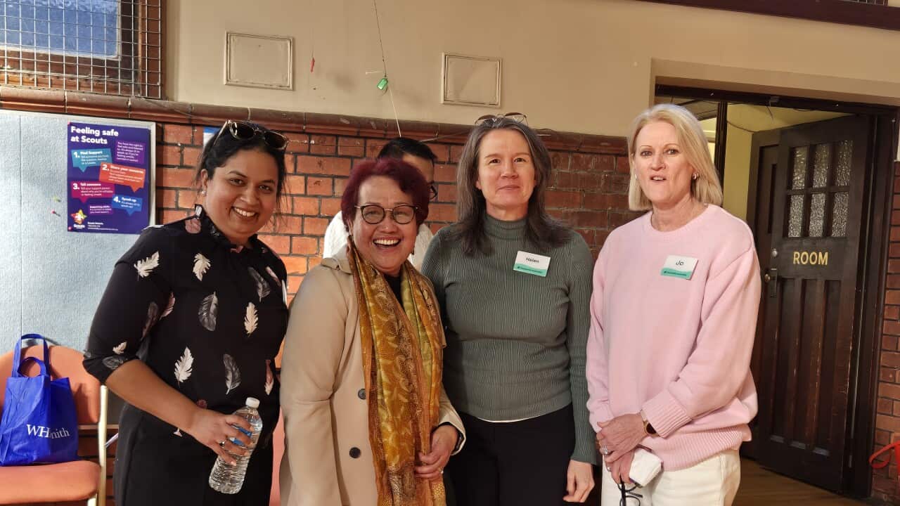 Dr Celly Gultom (2nd from the left0 with the Dementia Australia Team after the presentation at IKAWIRIA Dementia presentation in Melbourne, 05 Jul 2025.