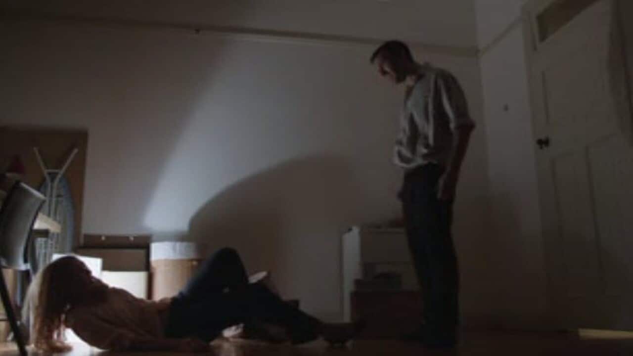 A scene from the family violence ad