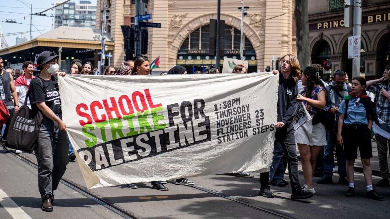 'School Strike For Palestine' in Melbourne, Australia - 23 Nov 2023