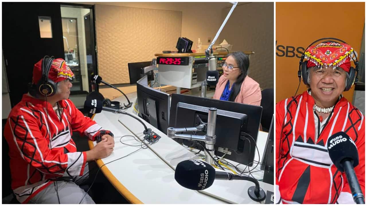 Datu Waway Saway visited SBS studios in Sydney.