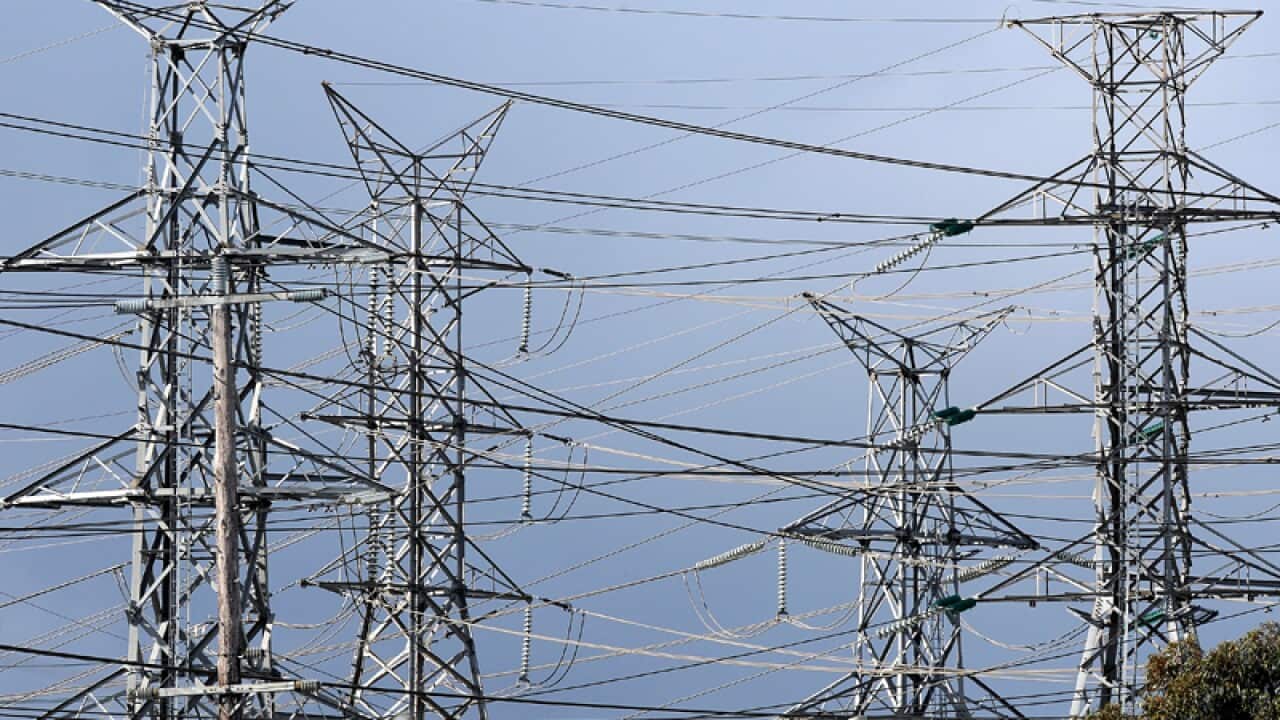 High voltage power lines in Melbourne