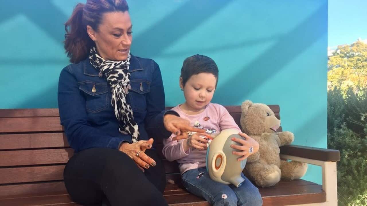 Barbara and Chelsea Hogan, with Ikki (SBS)