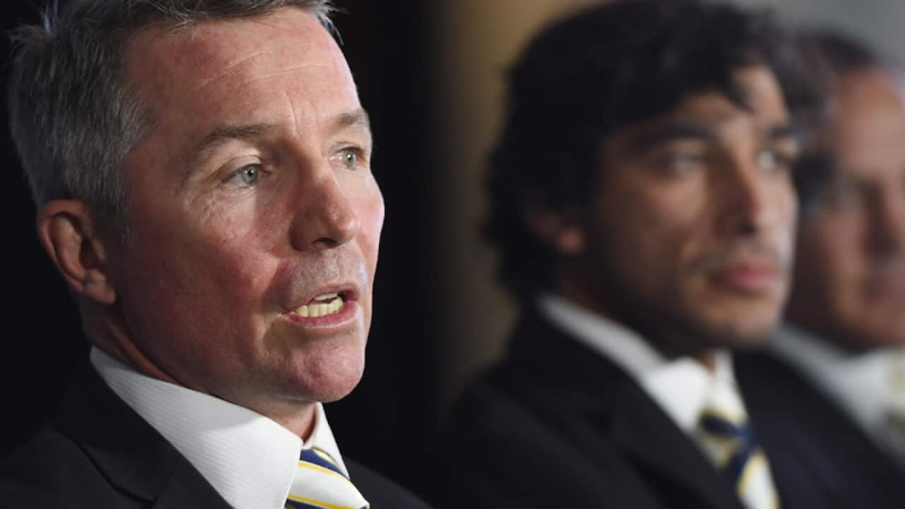North Queensland Cowboys coach Paul Green, captain Jonathan Thurston