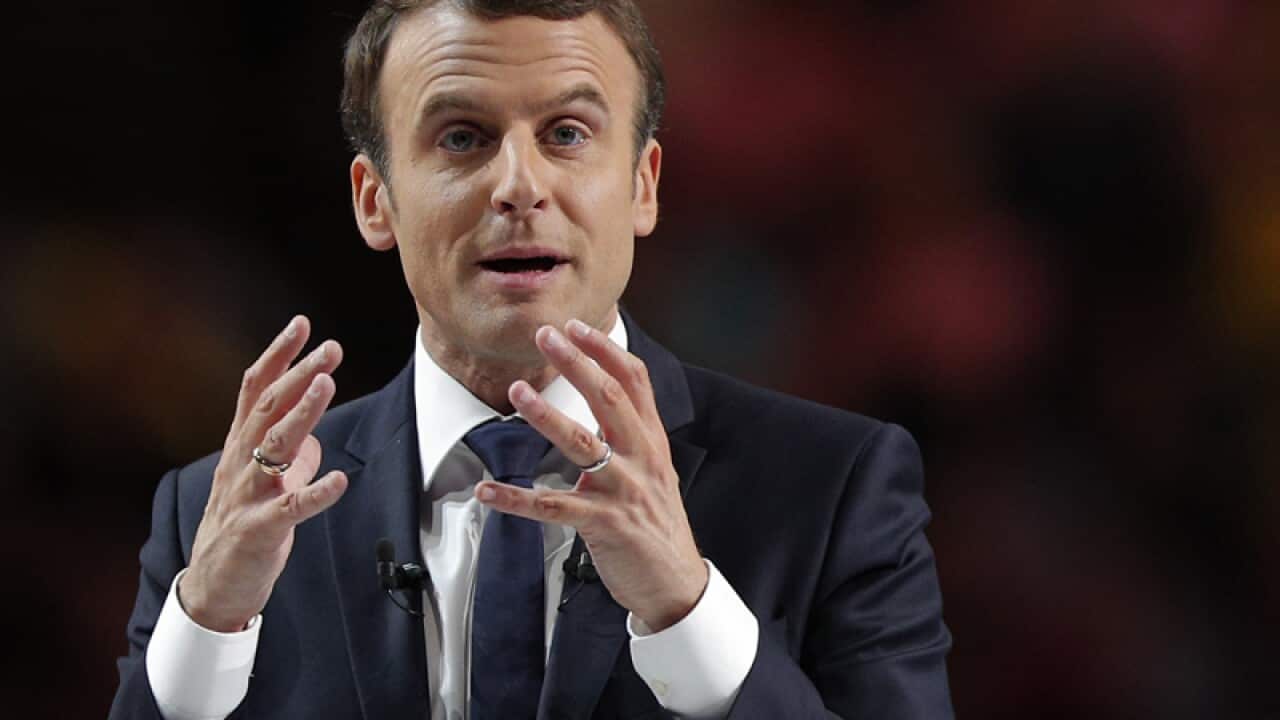 French centrist candidate Emmanuel Macron