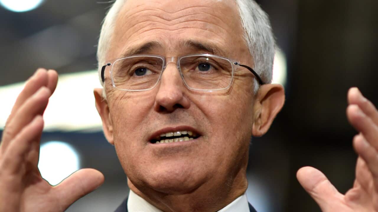 Malcolm Turnbull speaks to the media in Brisbane