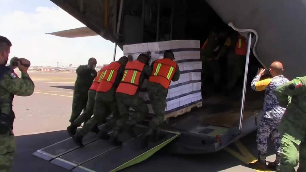 Mexico has sent 15 tonnes of aid to Haiti following the earthquake