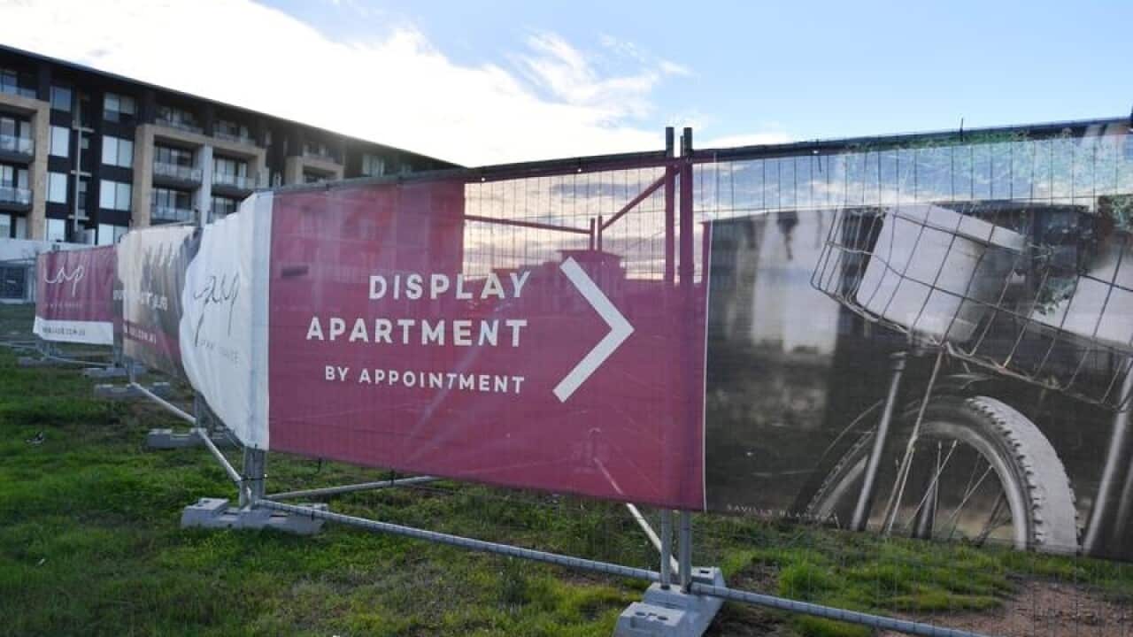 A housing development under construction in Adelaide.