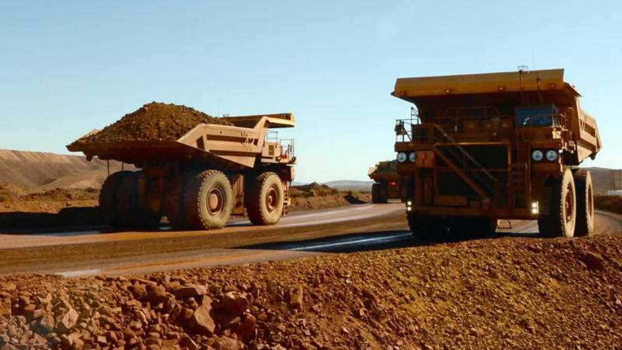 Mining, slow down, mining trucks