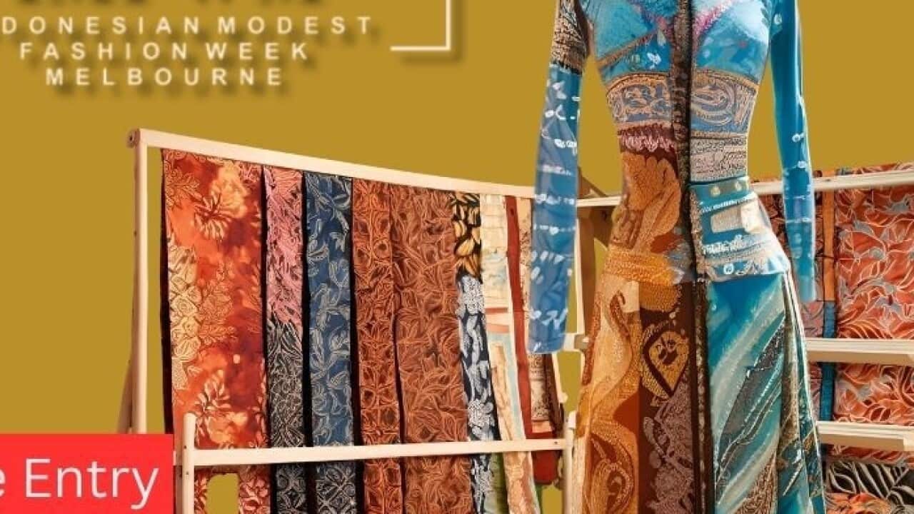 PERWIRA’s official flyer of Trade Show and IMFWM (Indonesian Modest Fashion Week Melbourne) 2025 – 22 & 23 Feb, at Atrium Federation Square, Melbolurne. Courtesy: PERWIRA.