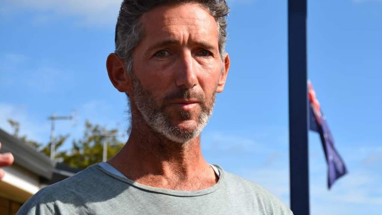 Aaron Cockman addresses the media in Margaret River.