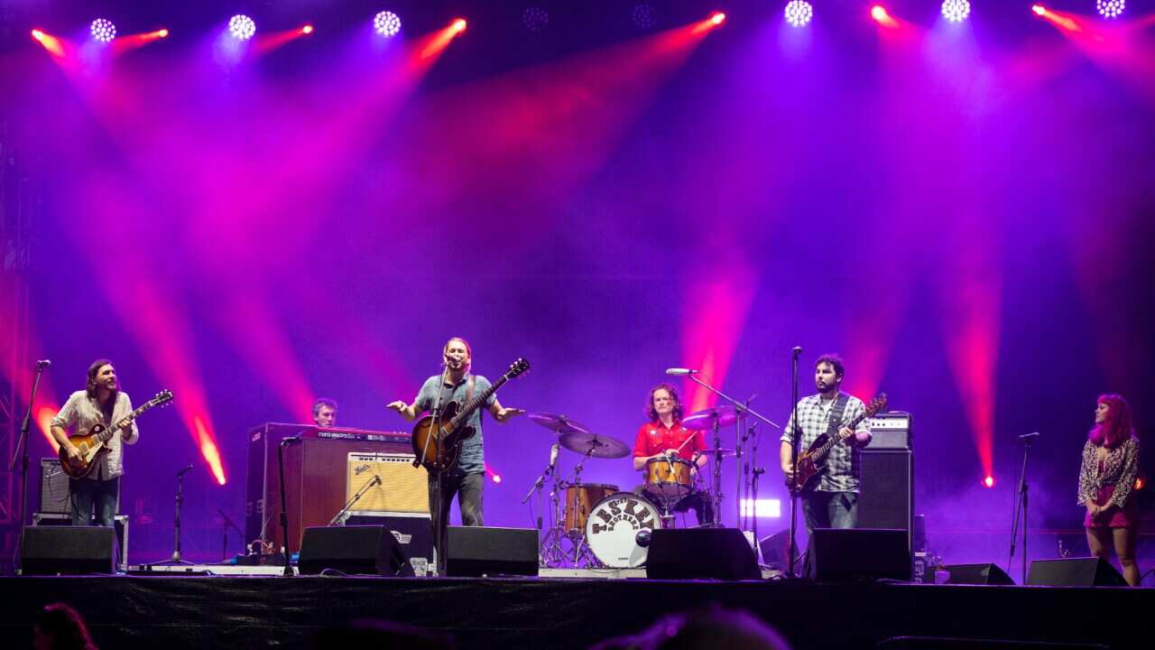 PERTH, AUSTRALIA - MARCH 21: The Teskey Brothers perform on stage at Summer Salt 2021 on March 21, 2021 in Fremantle, Australia.