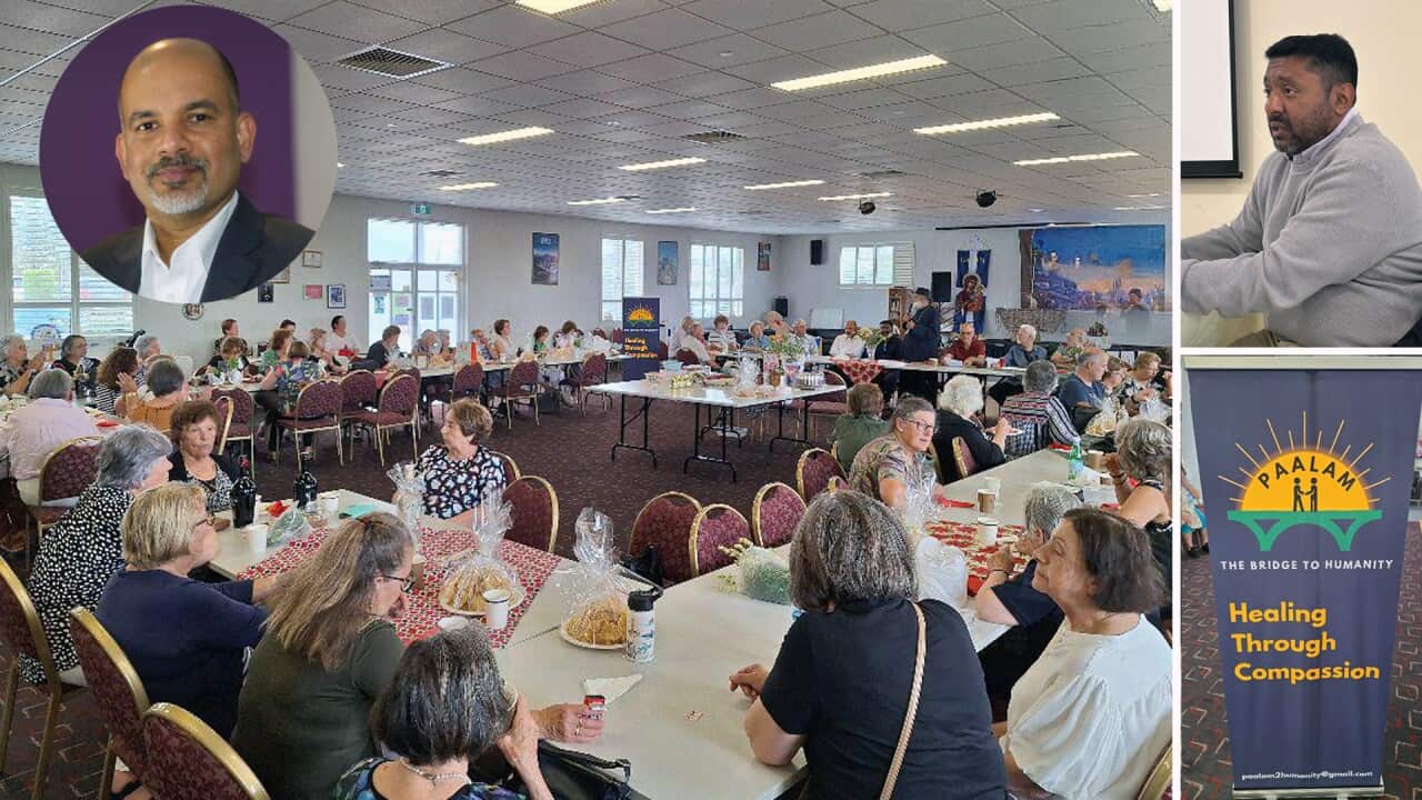 An awareness session organised by Paalam, The Bridge to Humanity. Top Right: Dr Raj Rajadorai; Bottom Right: Banner of Paalam; Inset: Dr Ganes Pranavan, Director