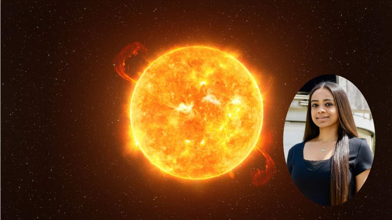 Betelgeuse star against starry sky artistic vision, elements of this image furnished by NASA