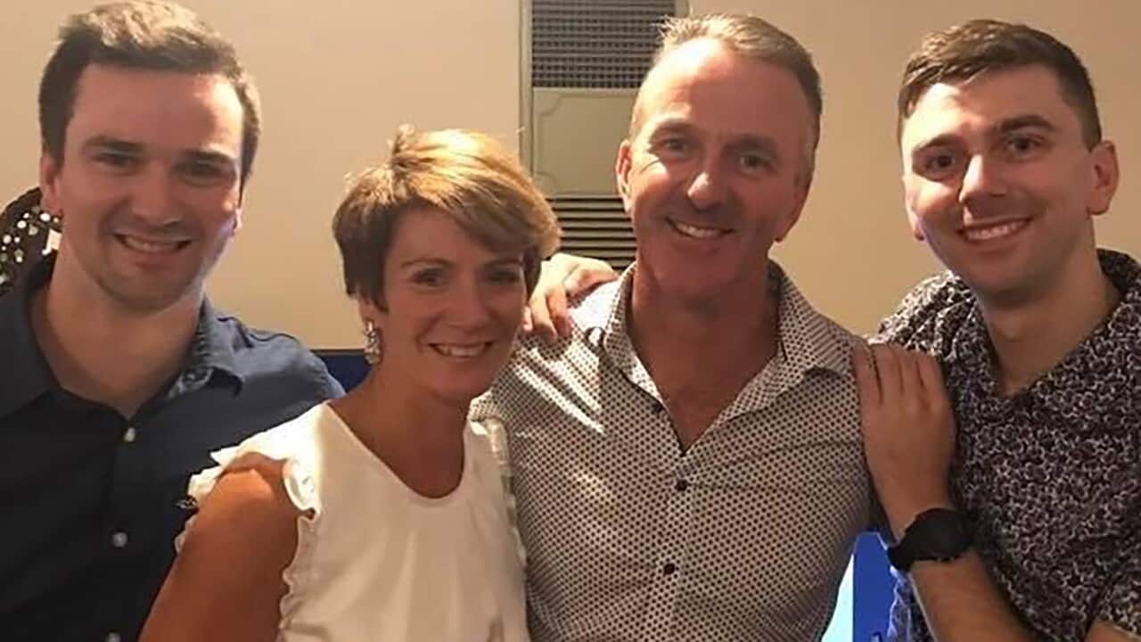 Constable Joshua Prestney (right) with his family.