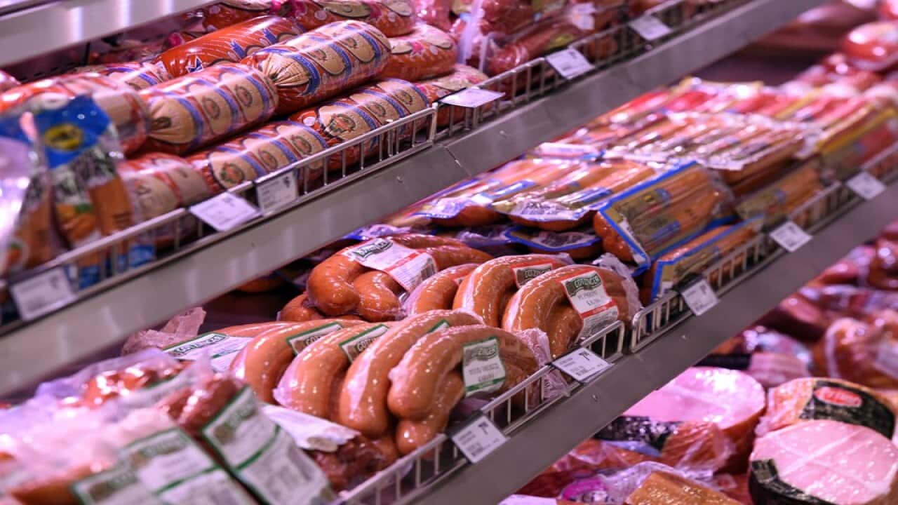 Kosher products in a supermarket