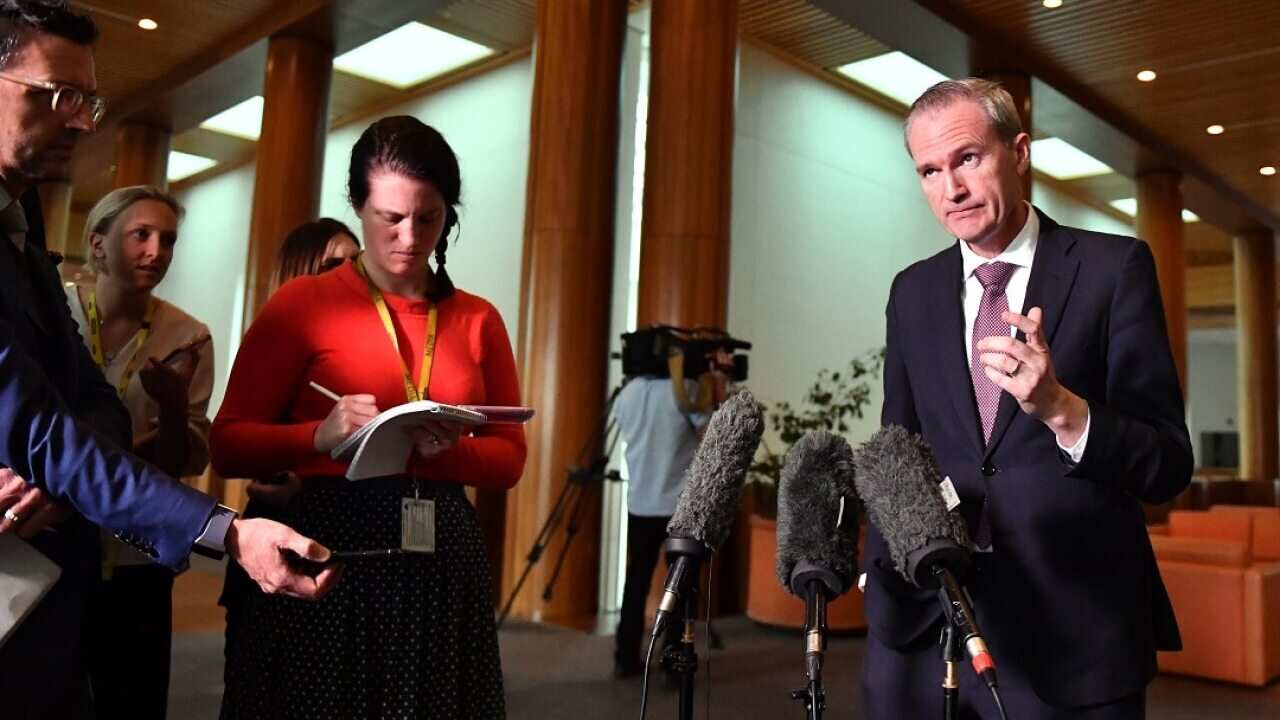 Minister for Immigration David Coleman at a press conference at Parliament House in Canberra, Tuesday, September 17, 2019. (AAP Image/Mick Tsikas) NO ARCHIVING